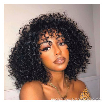 Wholesale Cheap Short Bob Style Wig Kinky Curly Lace Front Human Hair Wigs Virgin Cuticle Aligned Hair Wigs For Black Woman